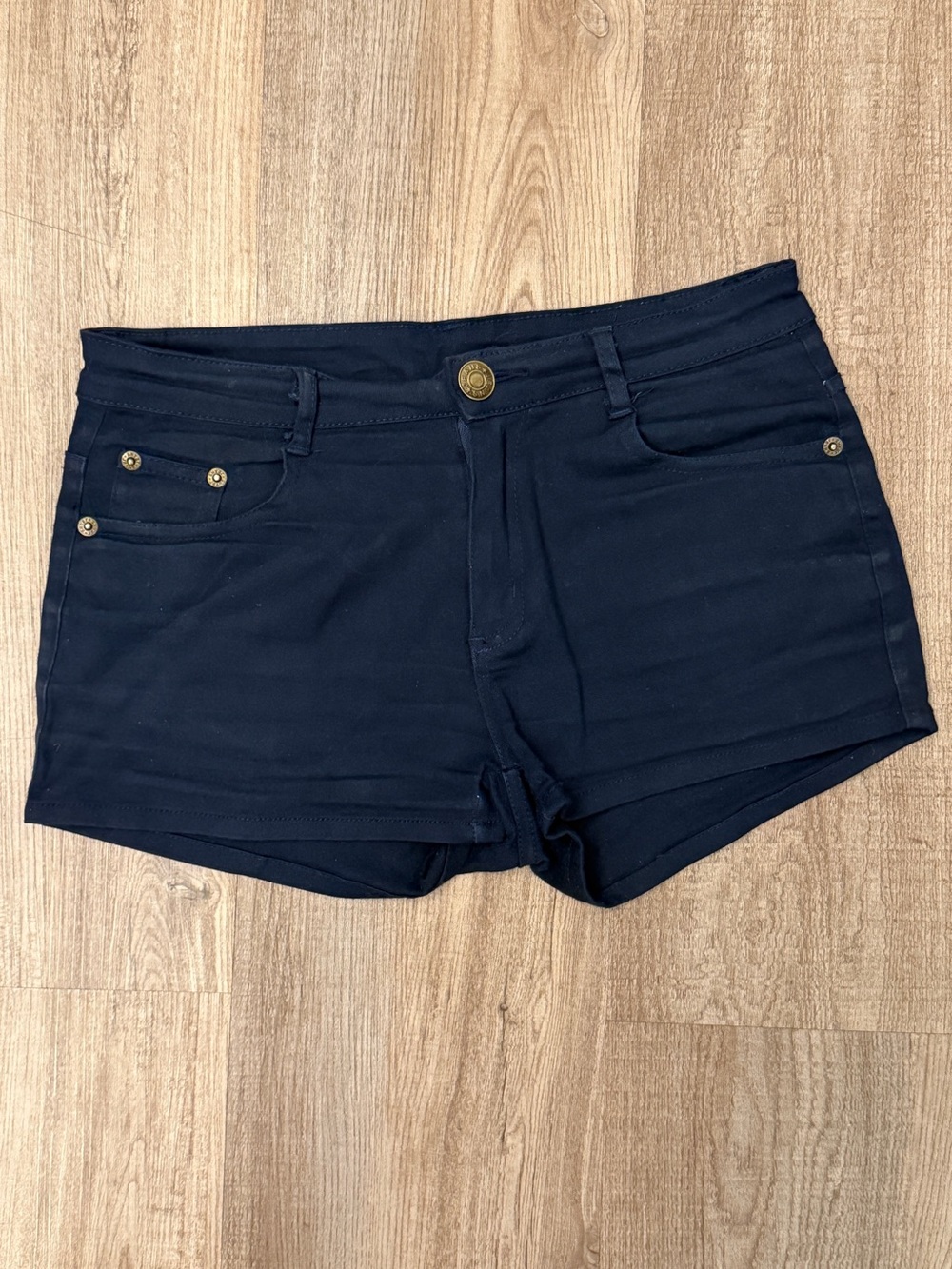 HDE Denim Booty Shorts - Navy